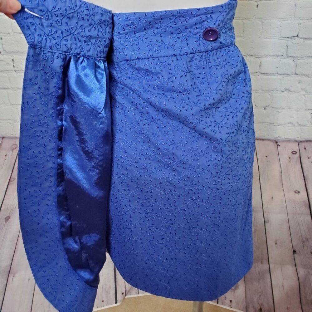 Betsey Johnson Royal Blue Wrap Dress Size 4 - Picture 6 of 8